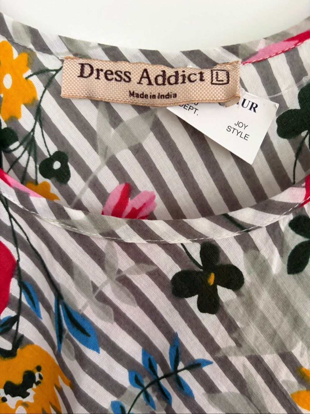 Dress Addict Scoop neck, sleeveless, three tiers Dress Sz L New - Picture 4 of 4